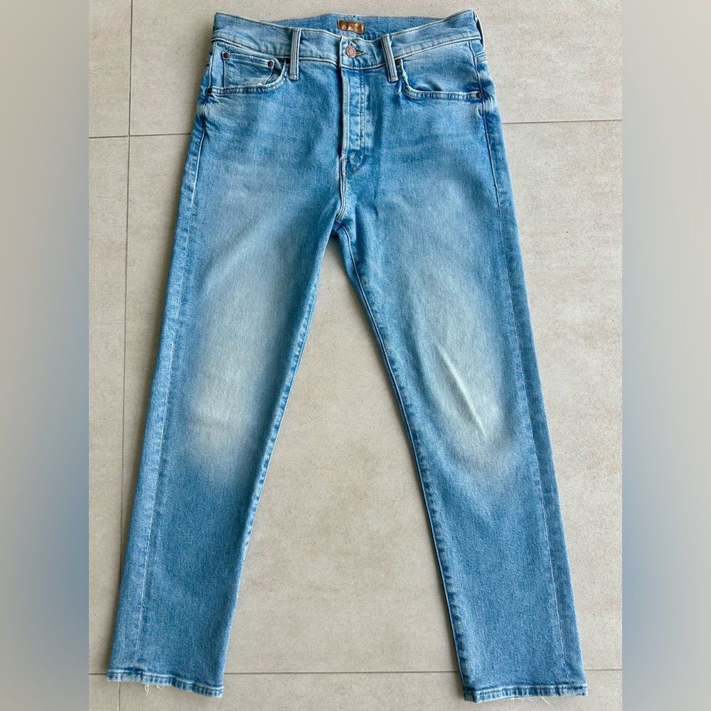 MOTHER The Scrapper High Rise Ankle Straight Jeans in Camera Obscura Size 26 - Picture 3 of 10